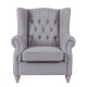 Fotel w Stylu Prowansalskim Szary Blanc Mariclò A