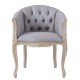 Fotel w Stylu Prowansalskim Szary Blanc Mariclò B