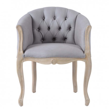Fotel w Stylu Prowansalskim Szary Blanc Mariclò B