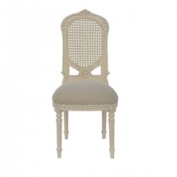 Krzesło w Stylu Prowansalskim Kremowe Blanc Mariclò