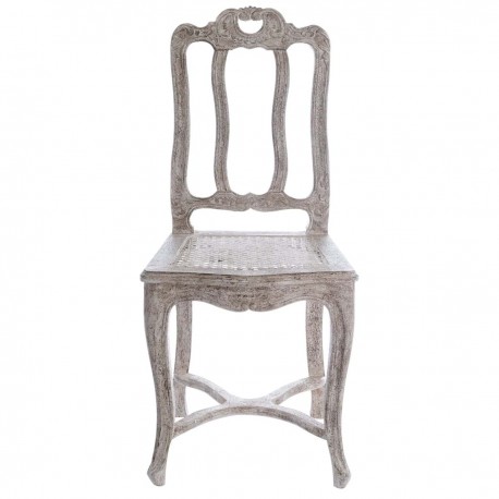 Krzesło w Stylu Prowansalskim Postarzane Blanc Mariclò