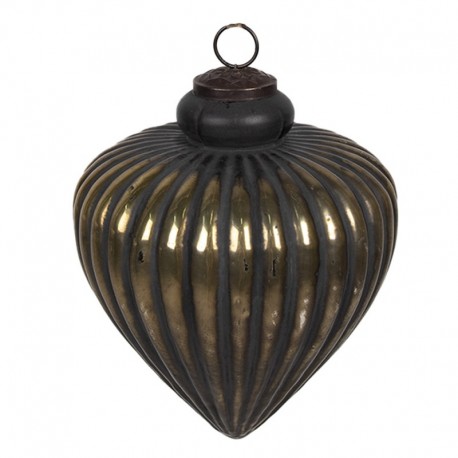 Szklana Bombka Czarno-Złota A Clayre & Eef