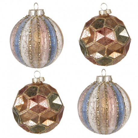 Szklane Bombki 4 szt. 1H Clayre & Eef