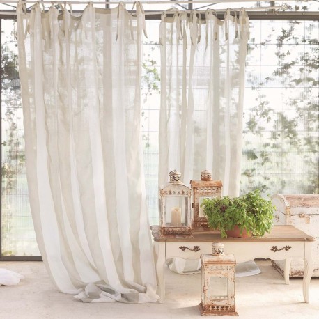 Firany Prowansalskie w Pasy Blanc Mariclo' 2 szt.