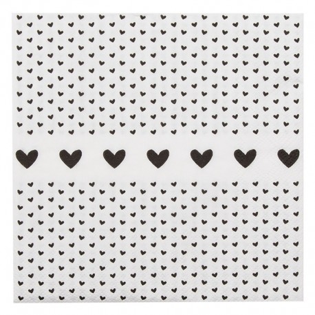 Papierowe Serwetki Prowansalskie Serca 20 szt. Clayre & Eef