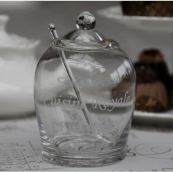Szklany Pojemnik z Łyżeczką Chic Antique