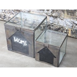 Szklany Pojemnik z Tablicą Vintage Chic 1