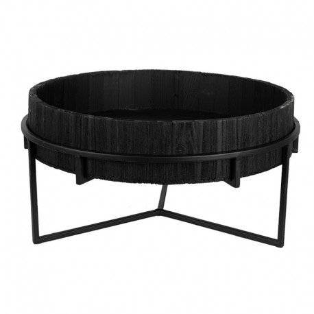 Metalowy Kwietnik/Taca Czarna Clayre & Eef