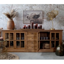 Brązowa Komoda Szeroka Chic Antique Marsylia