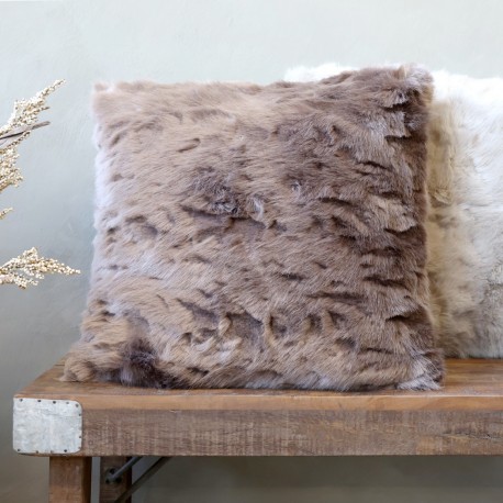 Futrzana Poduszka Dekoracyjna Chic Antique Beżowa