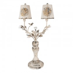 Lampa Stołowa Prowansalska z Kwiatkami Clayre & Eef