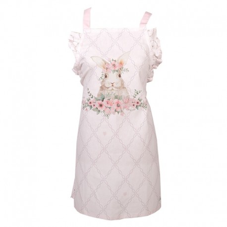 Różowy Fartuszek Dziecięcy z Królikiem Clayre & Eef