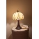 Lampa Stołowa Tiffany Brązowo-Kremowa A Clayre & Eef