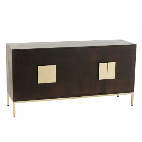 Komoda z Drewna Mango Brązowo-Złota A J-Line
