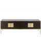 Komoda RTV z Drewna Mango Brązowo-Złota J-Line