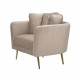 Fotel Glamour Beżowoszary Kiev Mauro Ferretti