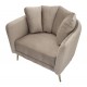Fotel Glamour Beżowoszary Kiev Mauro Ferretti