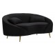 Sofa Glamour Czarna Oslo B Mauro Ferretti