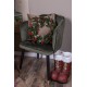 Krzesło z Welurowym Obiciem Zielone Clayre & Eef
