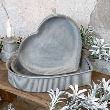 Podłużne Tace Metalowe Chic Antique 3 szt.