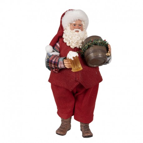 Figurka Świąteczna Mikołaj w Materiałowym Ubraniu E Clayre & Eef