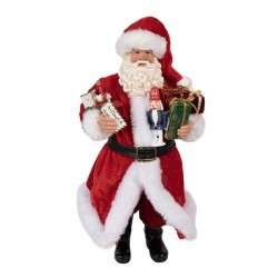 Figurka Świąteczna Mikołaj w Materiałowym Ubraniu N Clayre & Eef