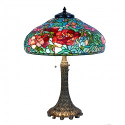 Lampa Stołowa Tiffany w Kwiaty B Clayre & Eef