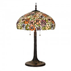 Lampa Stołowa Tiffany w Kwiaty C Clayre & Eef