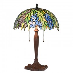 Lampa Stołowa Tiffany w Kwiaty D Clayre & Eef
