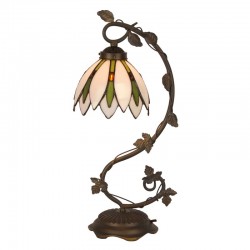 Lampa Stołowa Tiffany z Liśćmi A Clayre & Eef