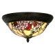 Plafon Tiffany w Kwiaty A Clayre & Eef
