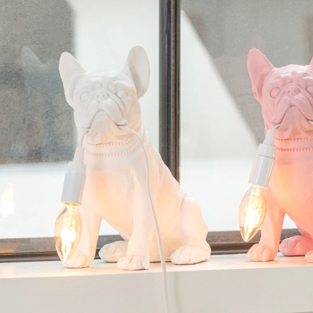 Lampa Stołowa Buldog Biała J-Line