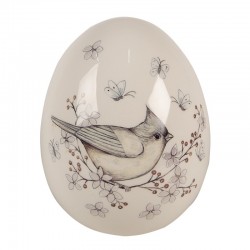 Ceramiczne Jajo Ozdobne z Ptaszkiem Clayre & Eef