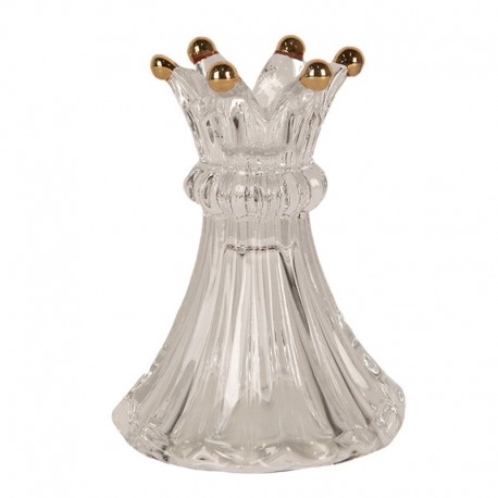 Szklany Świecznik Korona Clayre & Eef