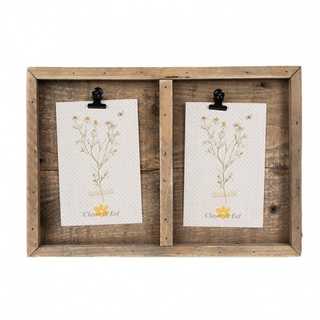 Multiramka Drewniana z Klipsami Rustykalna D Clayre & Eef