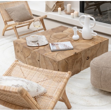 Fotel w Stylu Boho Rattanowy A J-Line