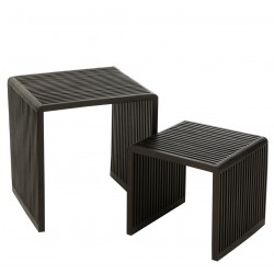 Stoliki Kawowe J-Line Teak 2 szt.