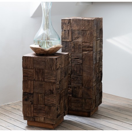 Drewniany Stolik Boczny Pillar C