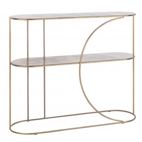 Złota Konsola Metalowa Owalna