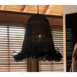 Lampa Boho Wisząca Czarna Ozie