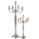 Duży Świecznik Pięcioramienny Srebrny J-Line