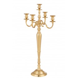 Duży Świecznik Pięcioramienny Złoty J-Line