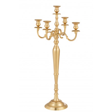 Duży Świecznik Pięcioramienny Złoty J-Line