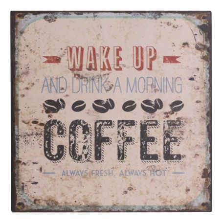 Obrazki Metalowe Chic Antique Coffee