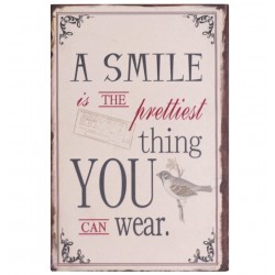 Obrazki Metalowe Chic Antique Smile