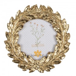 Złota Ramka Na Zdjęcie Liście A Clayre & Eef