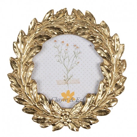 Złota Ramka Na Zdjęcie Liście A Clayre & Eef
