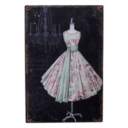 Obrazki Metalowe Chic Antique Suknia