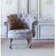 Fotel w Stylu Prowansalskim Pikowany Blanc Mariclò B