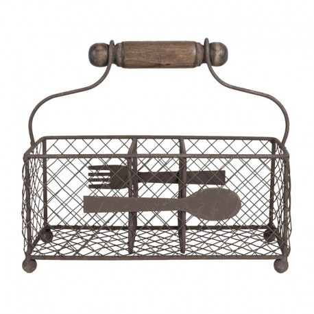 Metalowy Koszyk Na Sztućce Clayre & Eef